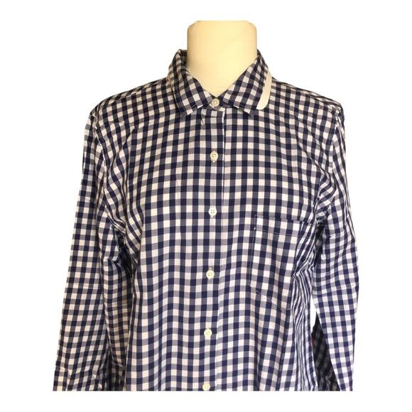 UNTUCKit NWT Women’s Belleza Button Up Dress Shirt Blue Buffalo Plaid Size 8 - Picture 4 of 13